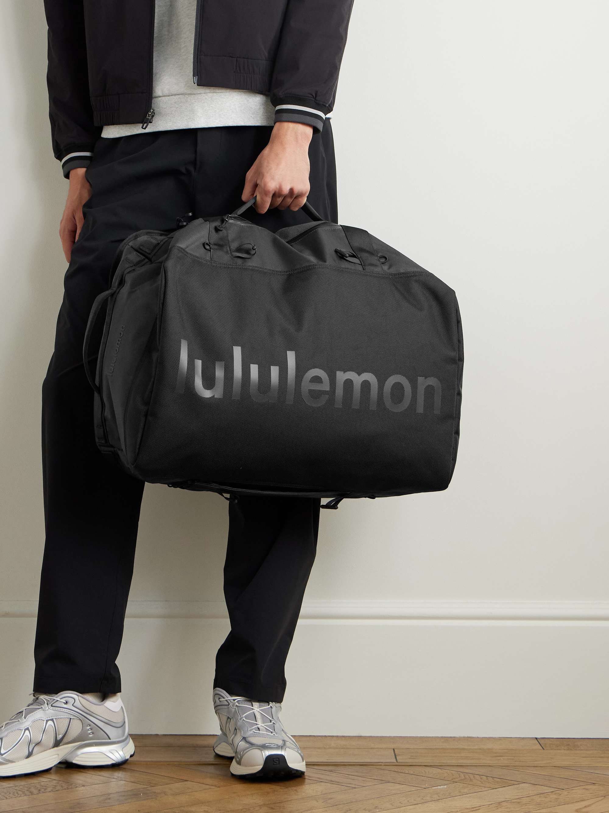 2-in-1 Convertible Logo-Print Shell Backpack - black - One Size