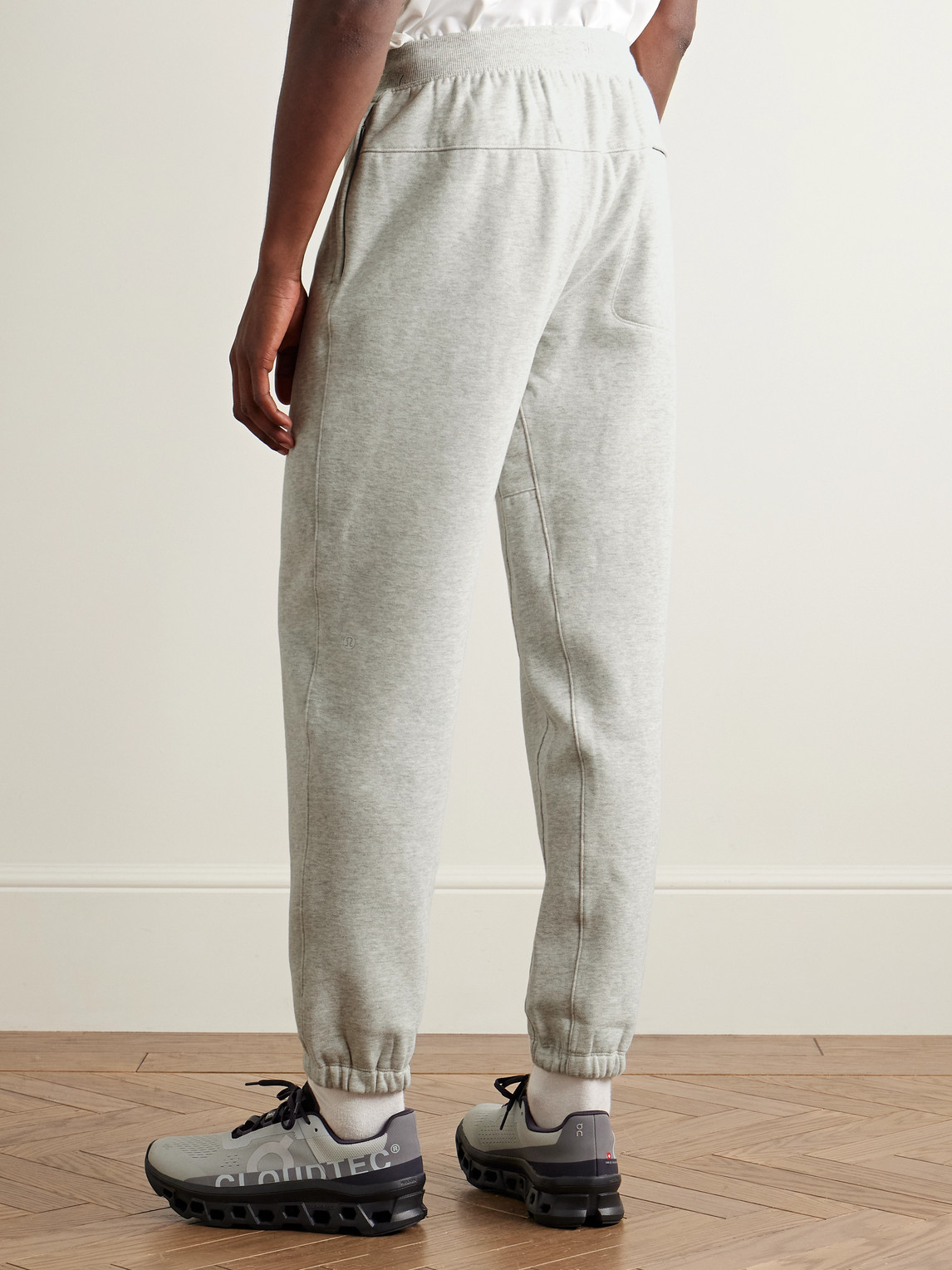 Lululemon Steady State Tapered Cotton-blend Jersey Sweatpants In Gray
