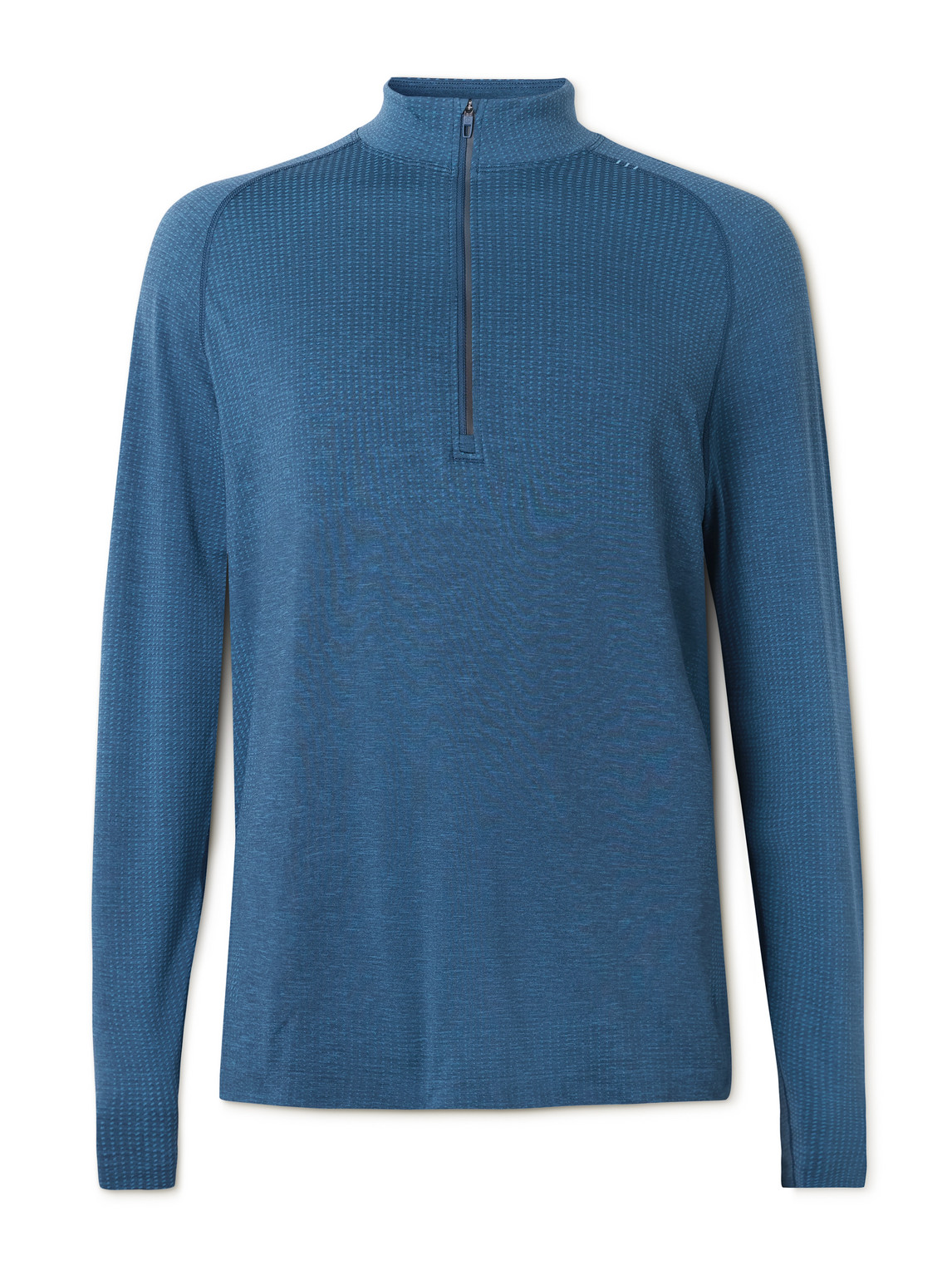 Lululemon Metal Vent Tech Slim-fit Stretch-jersey Half-zip Top In Blue