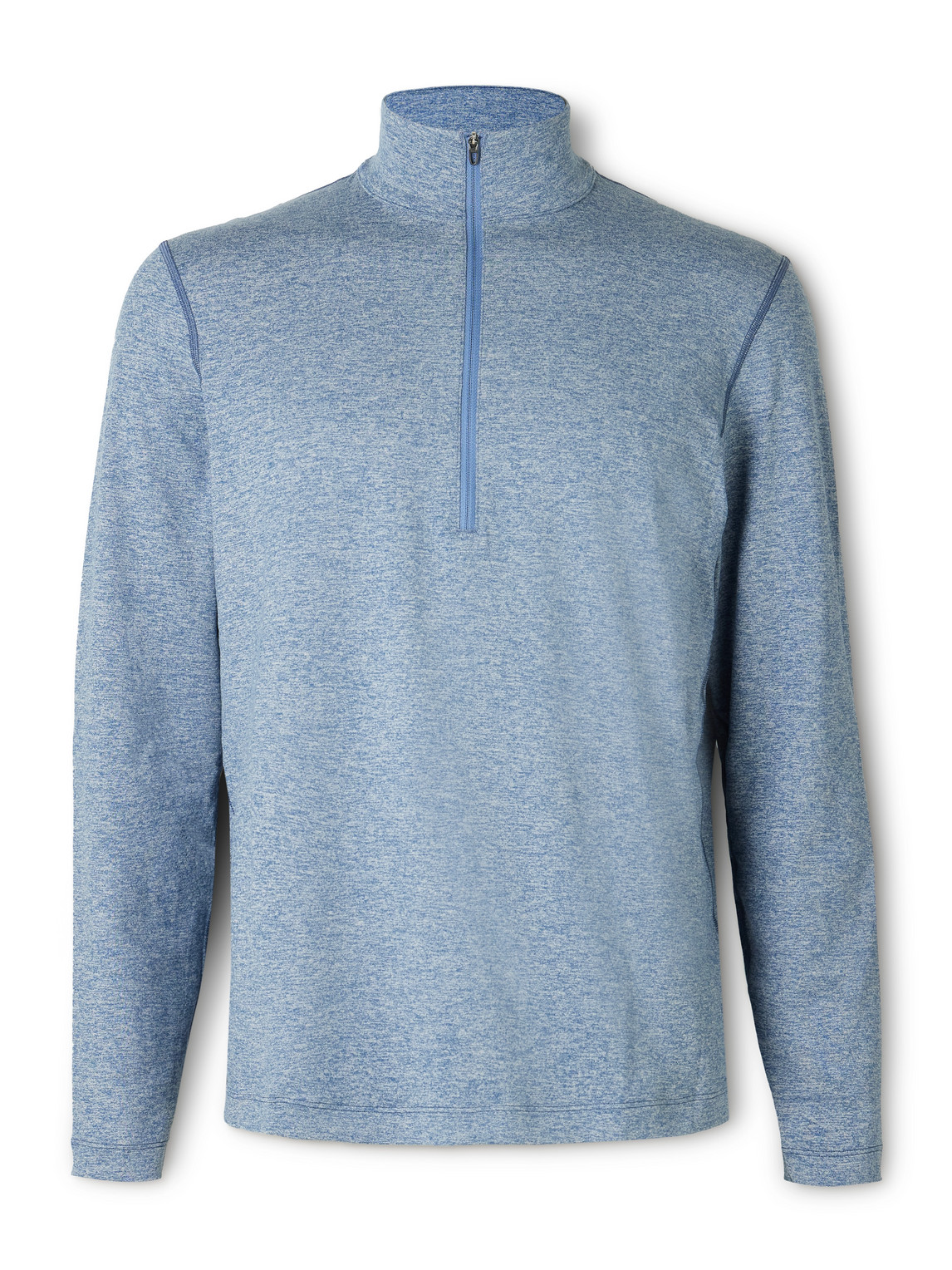 Lululemon Slim-fit Stretch Recycled-jersey Half-zip Top In Blue