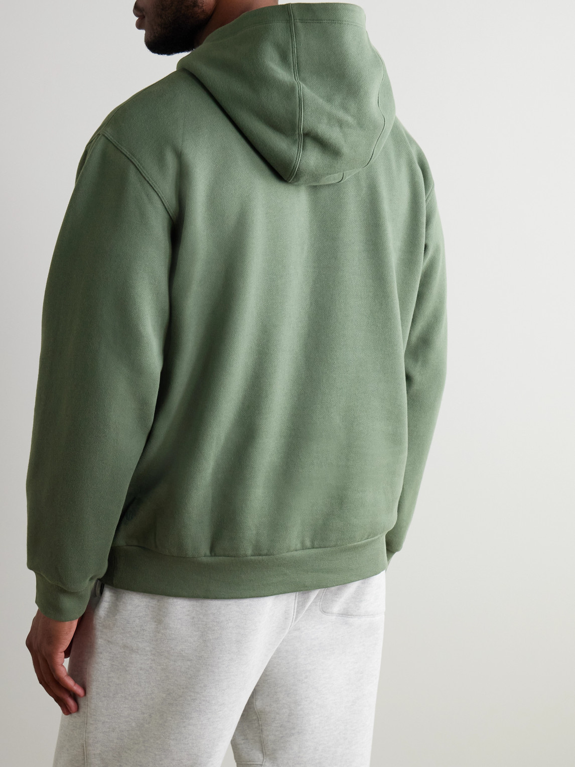 Lululemon Steady State Cotton-blend Jersey Hoodie In Green