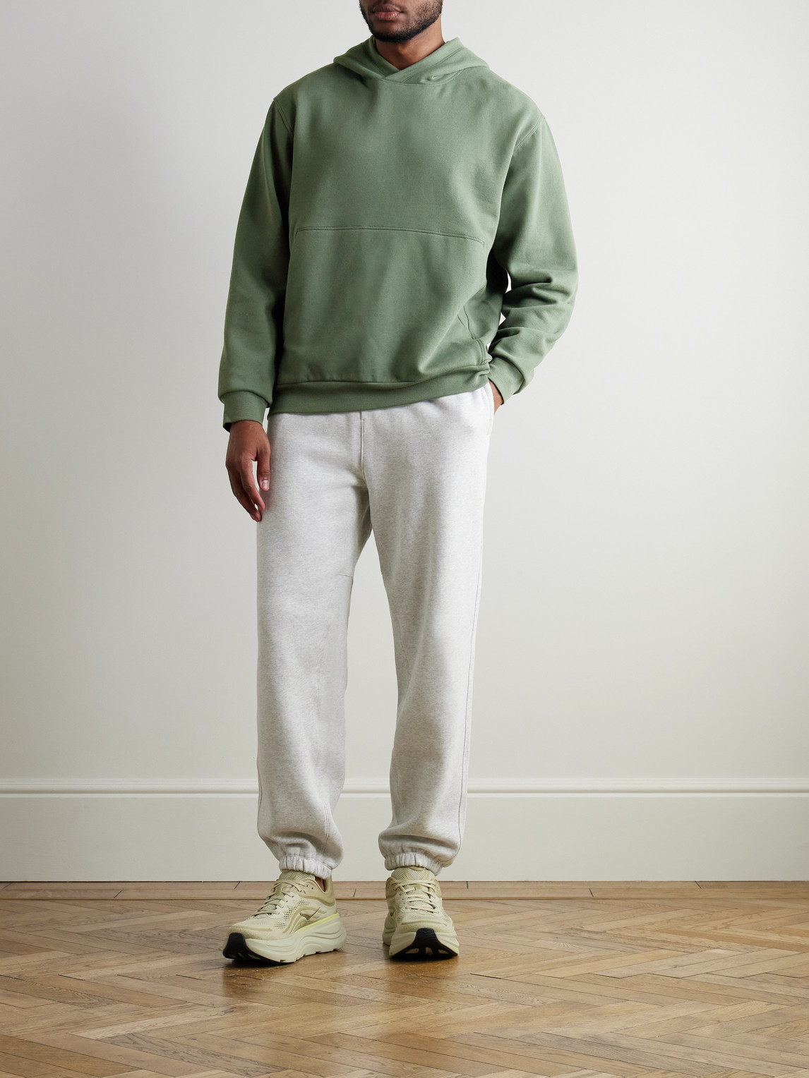 Lululemon Steady State Cotton-blend Jersey Hoodie In Green