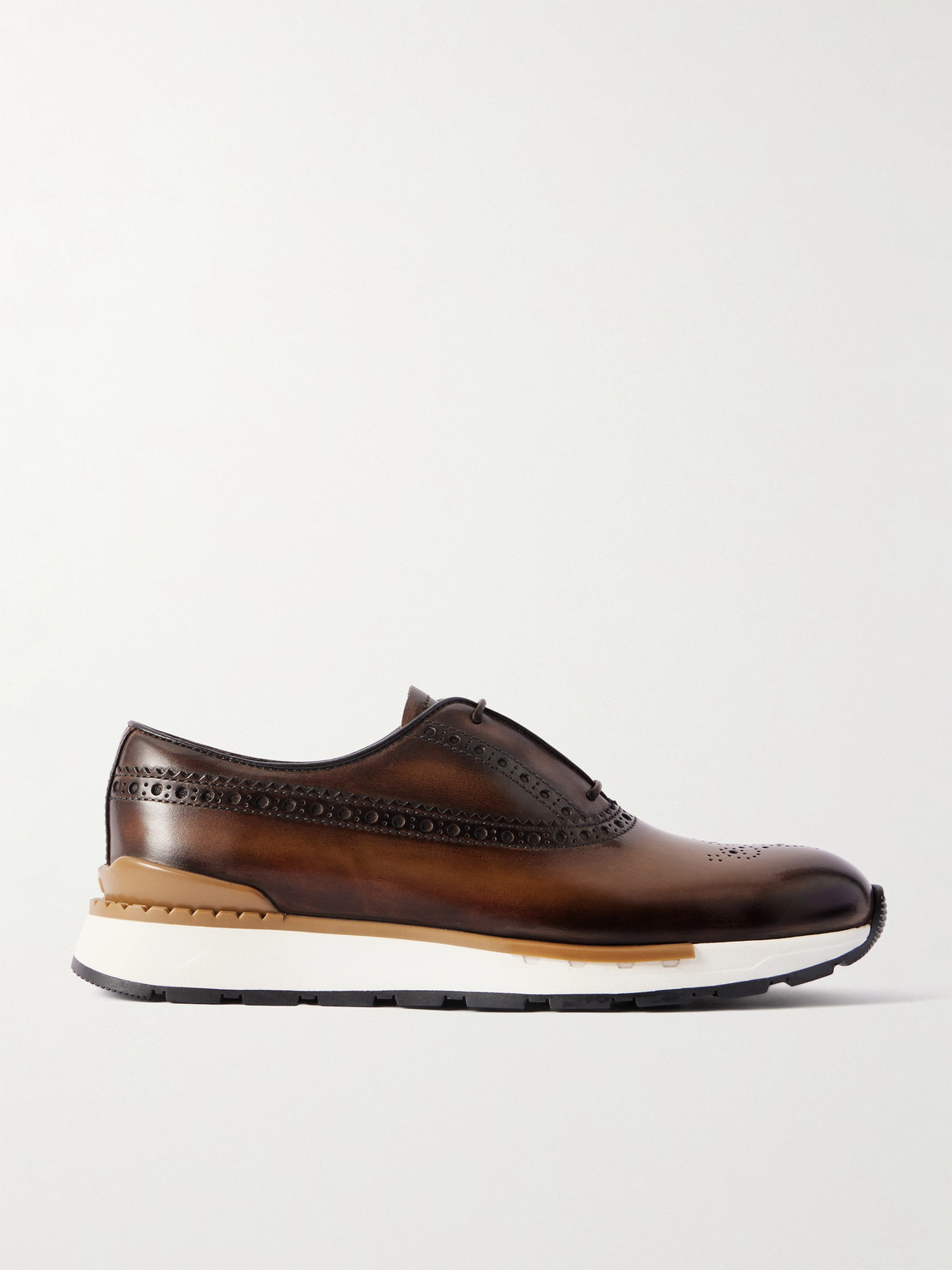 Berluti Fast Track Venezia Leather Oxford Sneakers - Men