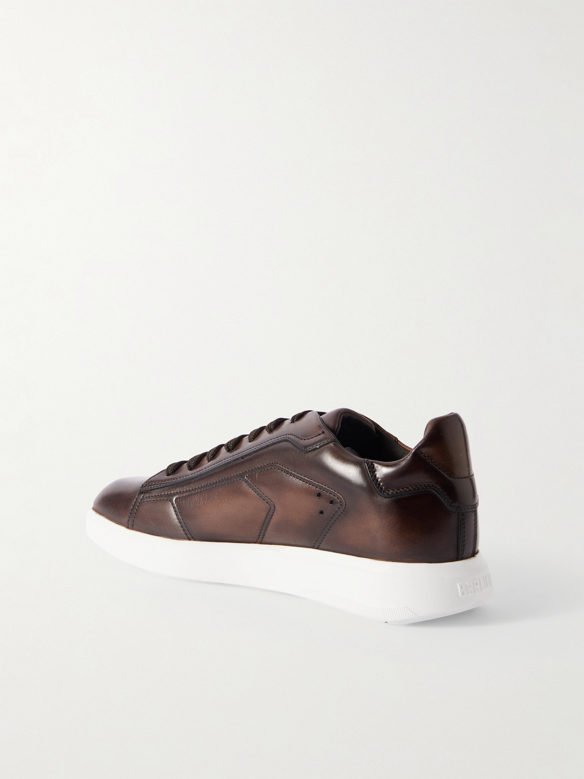 Berluti Stellar Venezia Leather Sneakers In Brown