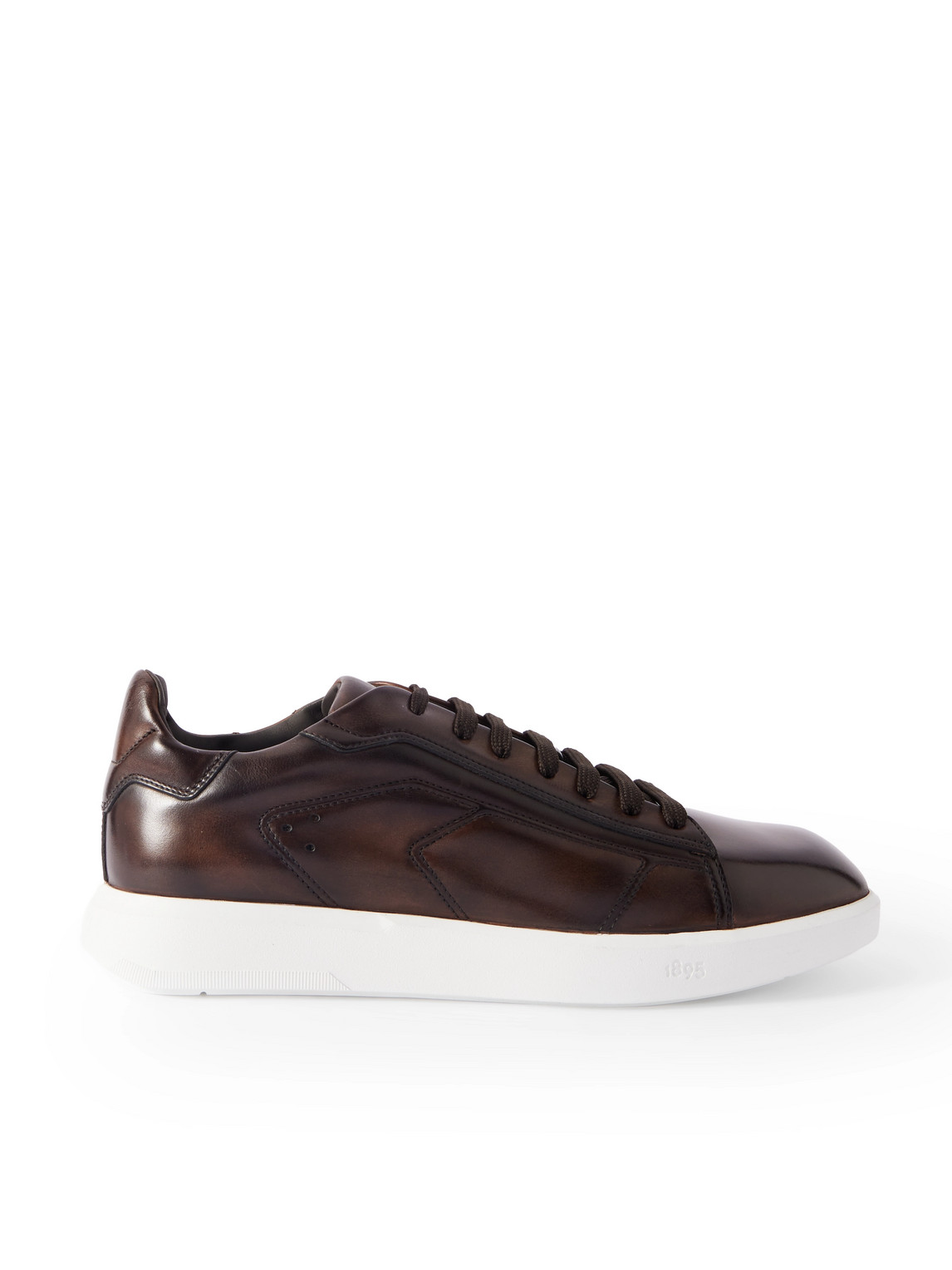 Berluti Stellar Venezia Leather Sneakers In Brown