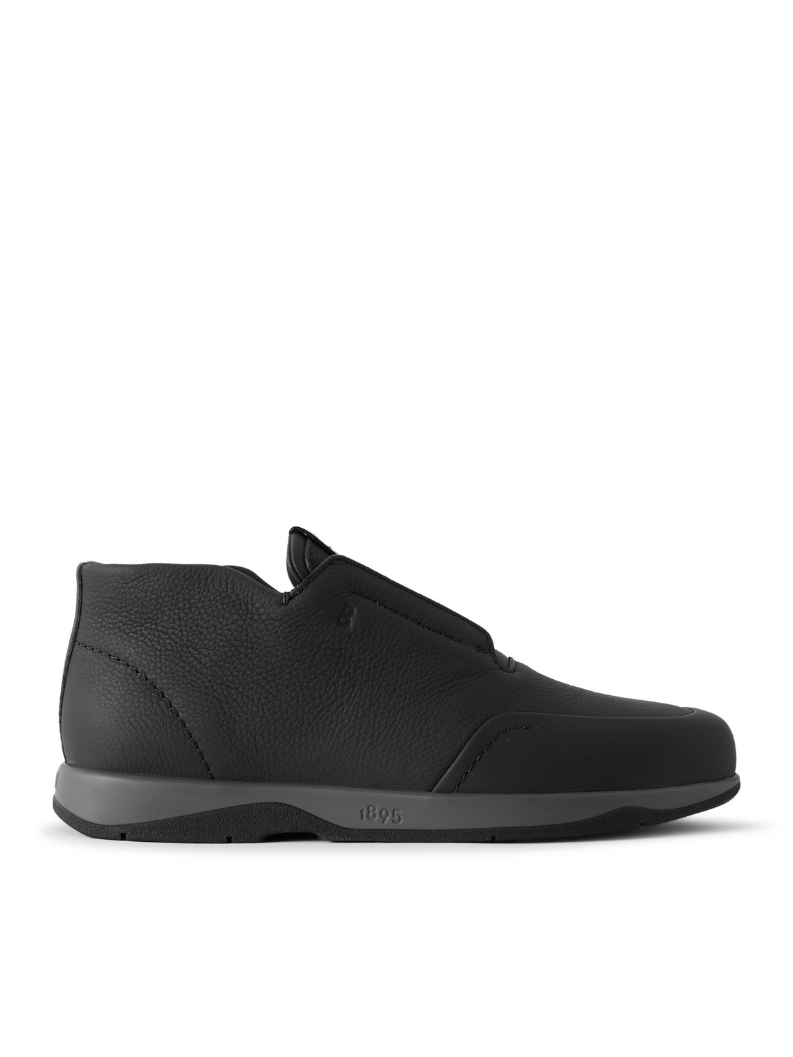 Berluti Échappée Leather Slip-on Desert Boots In Black