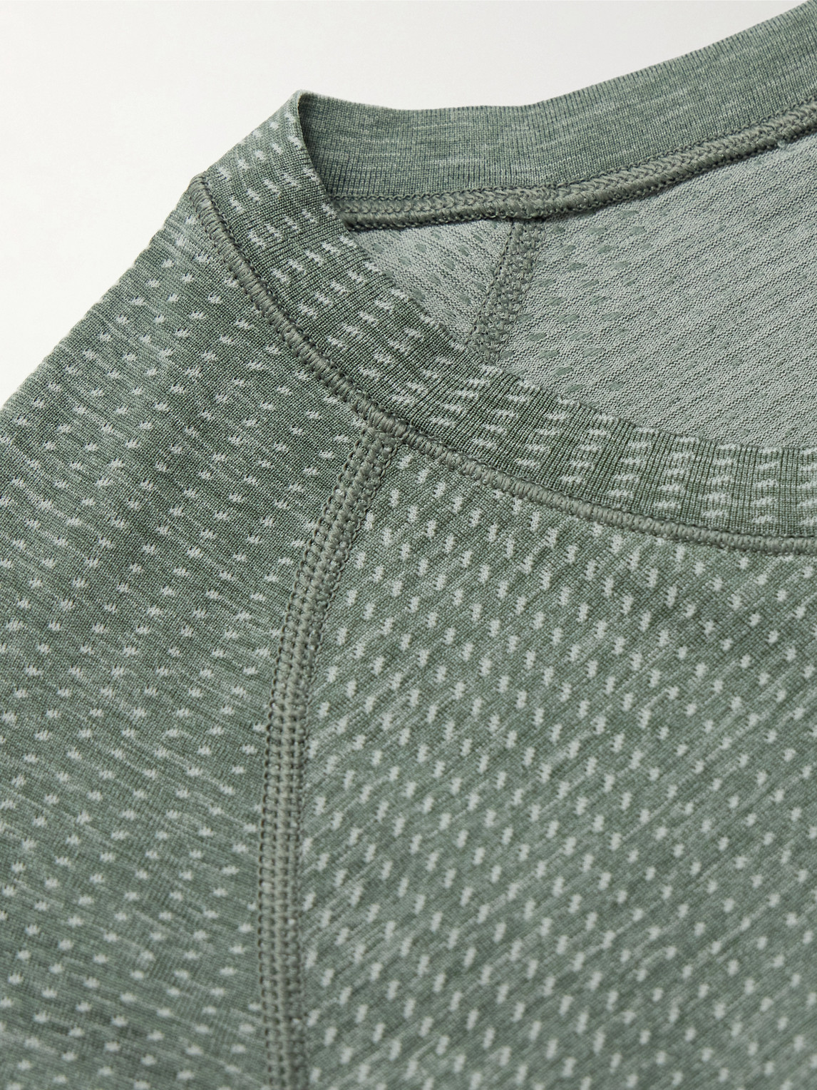 Lululemon Metal Vent Tech Stretch-mesh T-shirt In Green