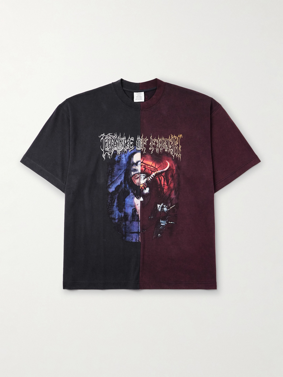 + Cradle of Filth Oversized Panelled Printed Cotton-Jersey T-Shirt