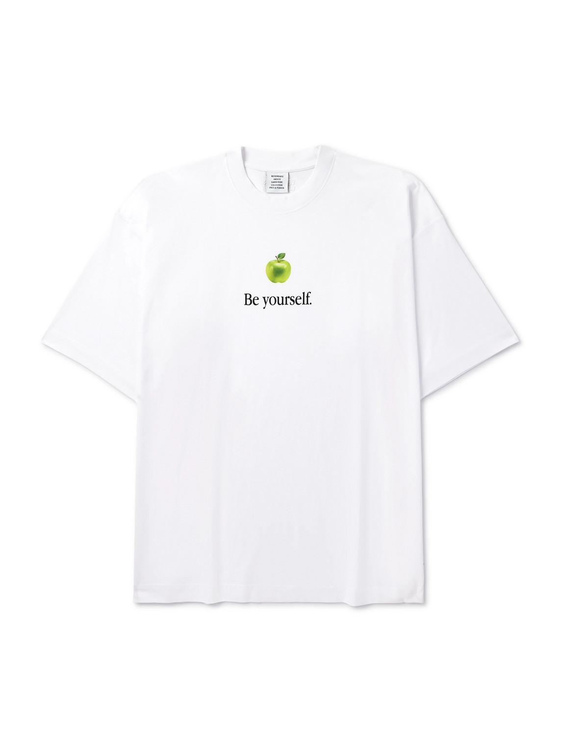 Be Yourself Oversized Printed Cotton-Jersey T-Shirt