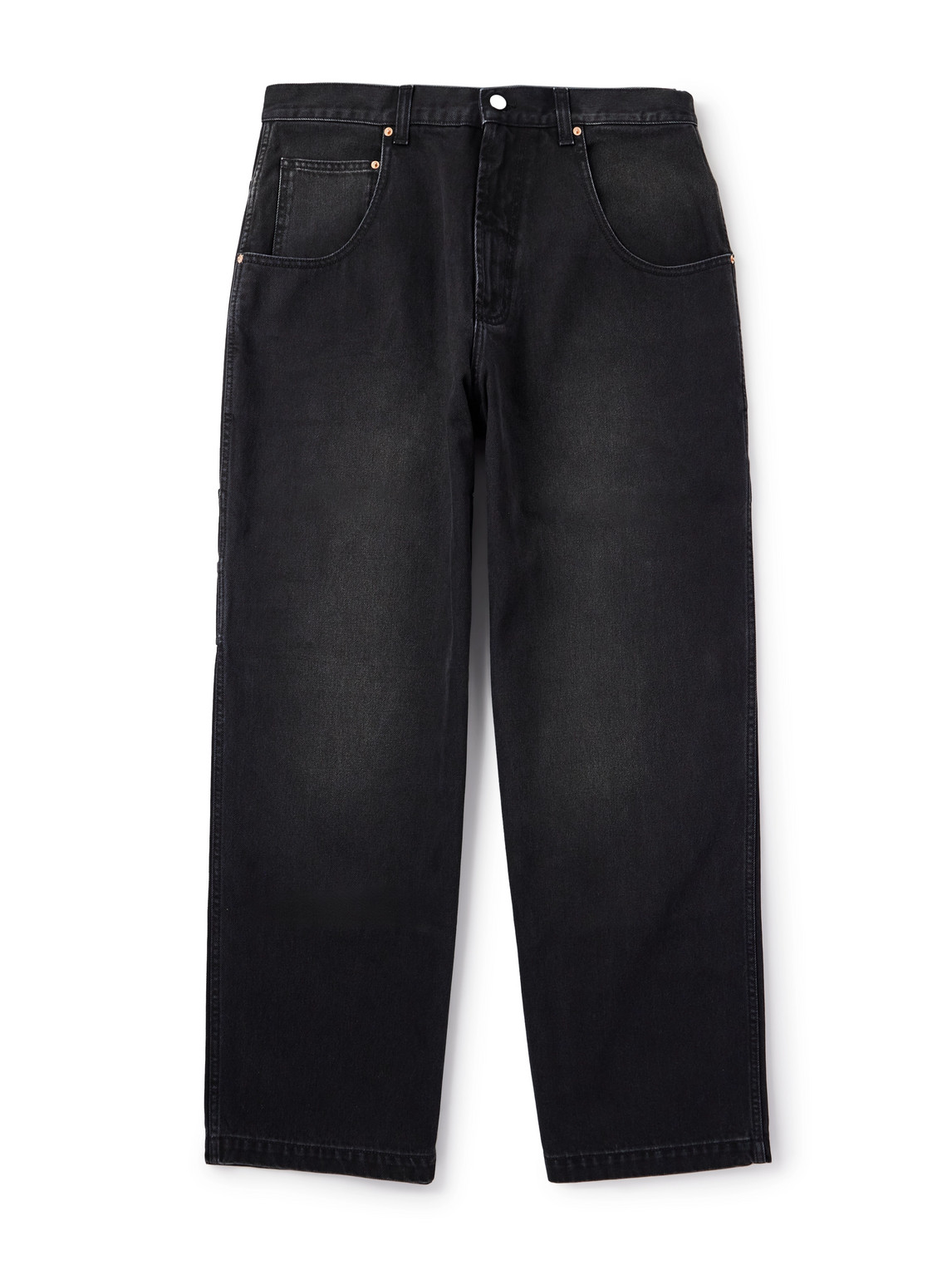 Vetements Hip-hop Straight-leg Jeans In Black