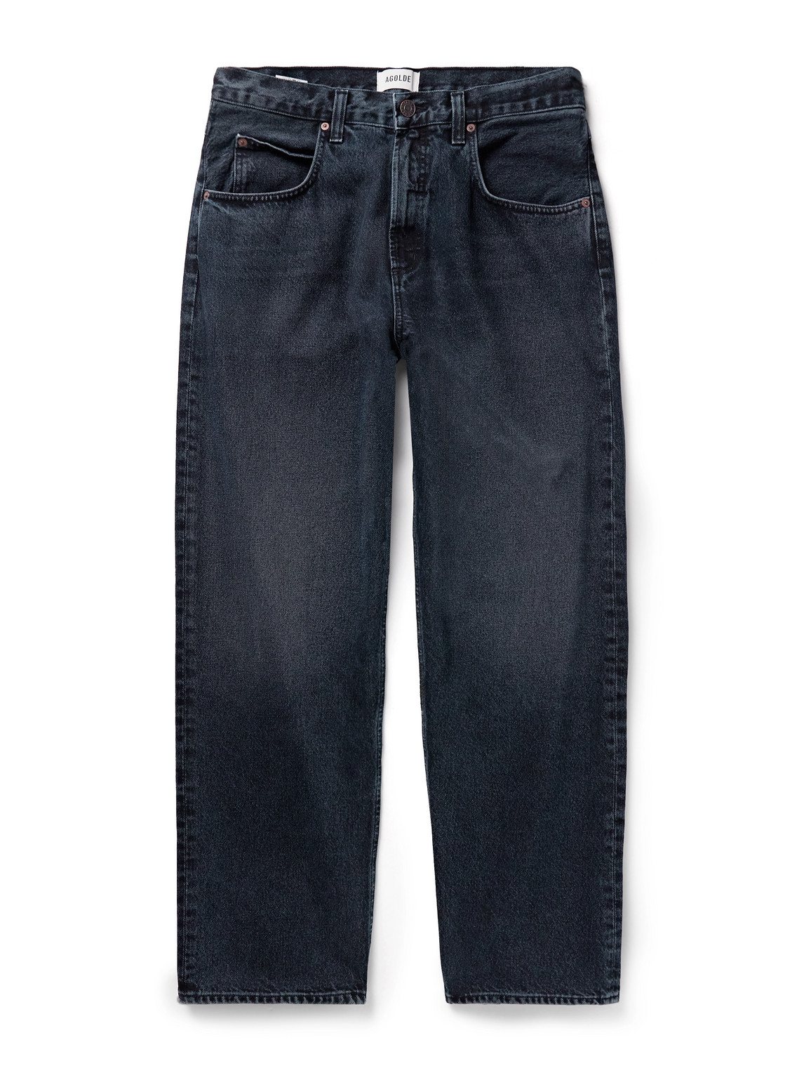 Agolde Fusion Straight-leg Jeans In Black