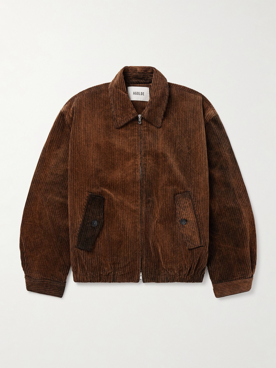 Agolde Torres Cotton-blend Corduroy Jacket In Brown