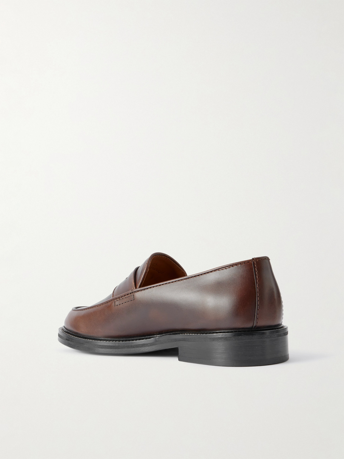 Apc Marc Jacobs Embellished Leather Penny Loafers In Brown