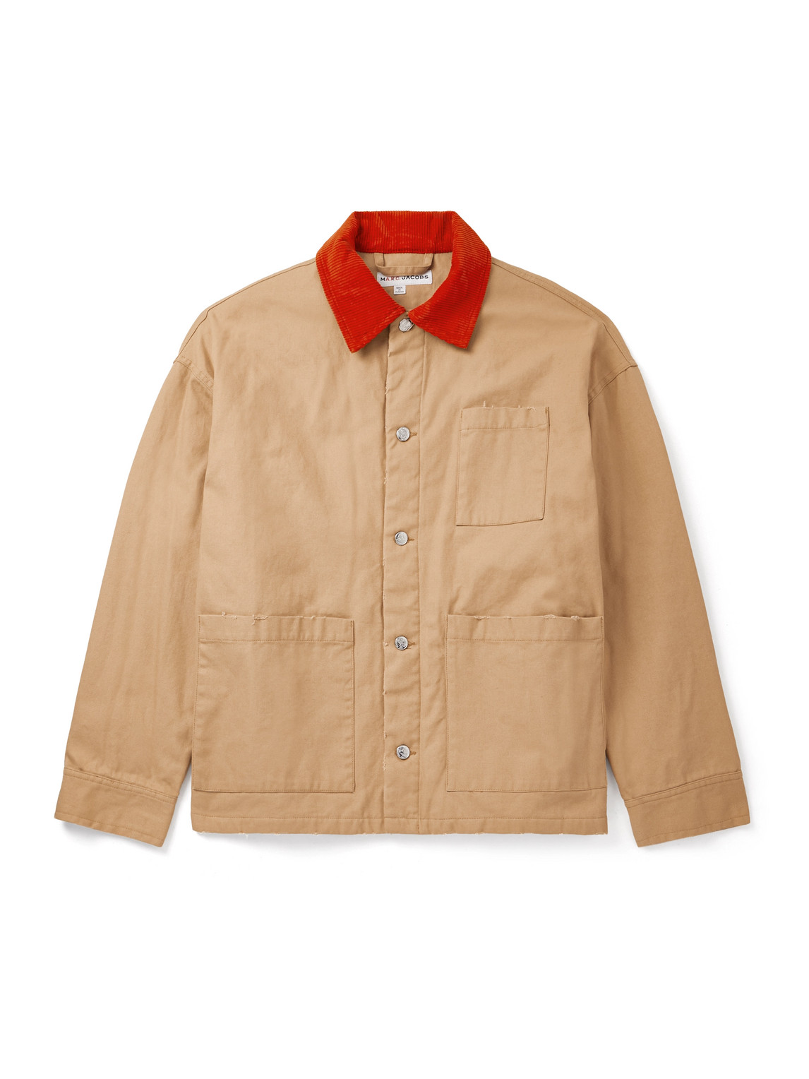 Apc Marc Jacobs Corduroy-trimmed Cotton-canvas Jacket In Neutral