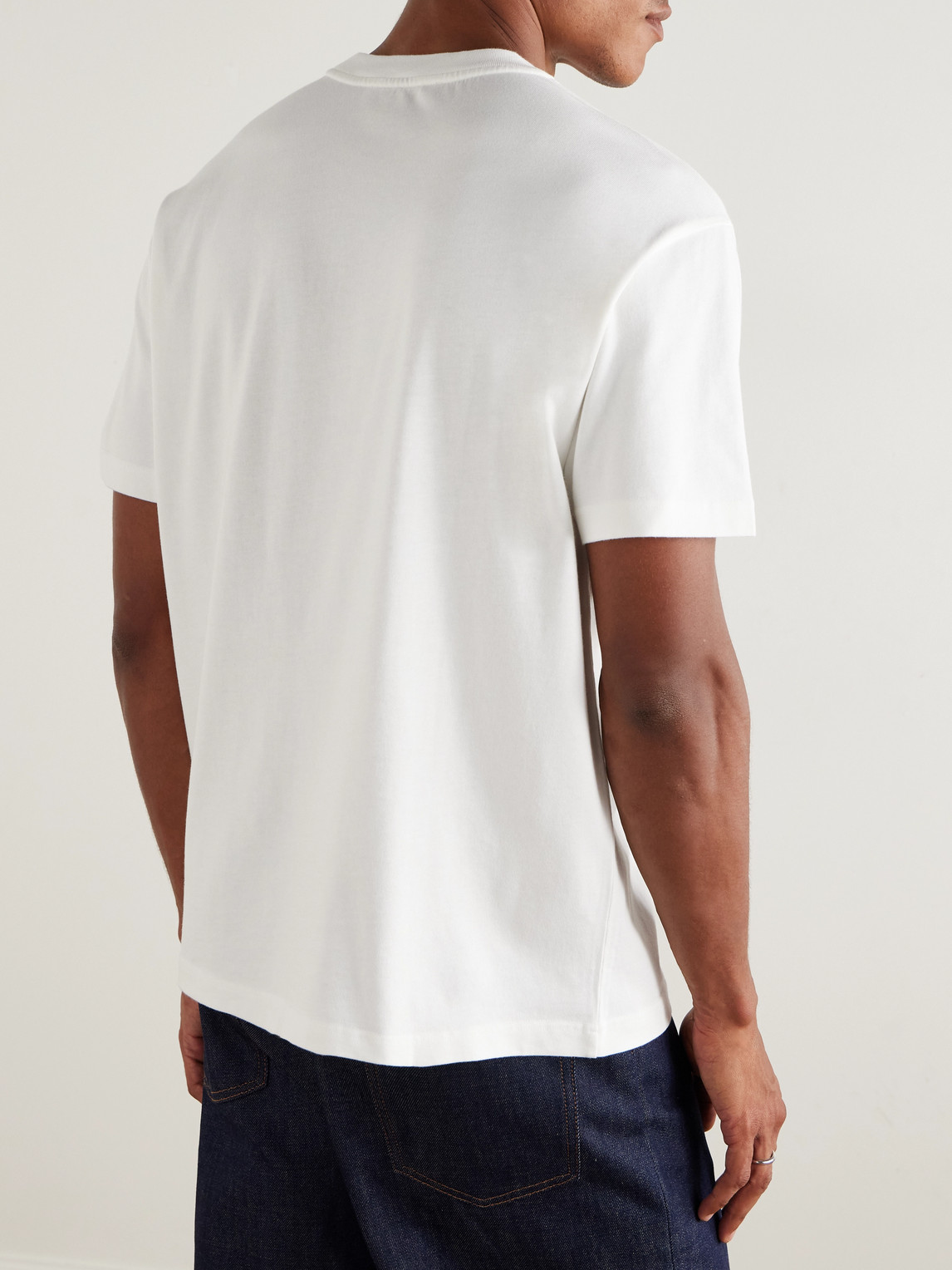Apc Marc Jacobs Logo-print Cotton-jersey T-shirt In White