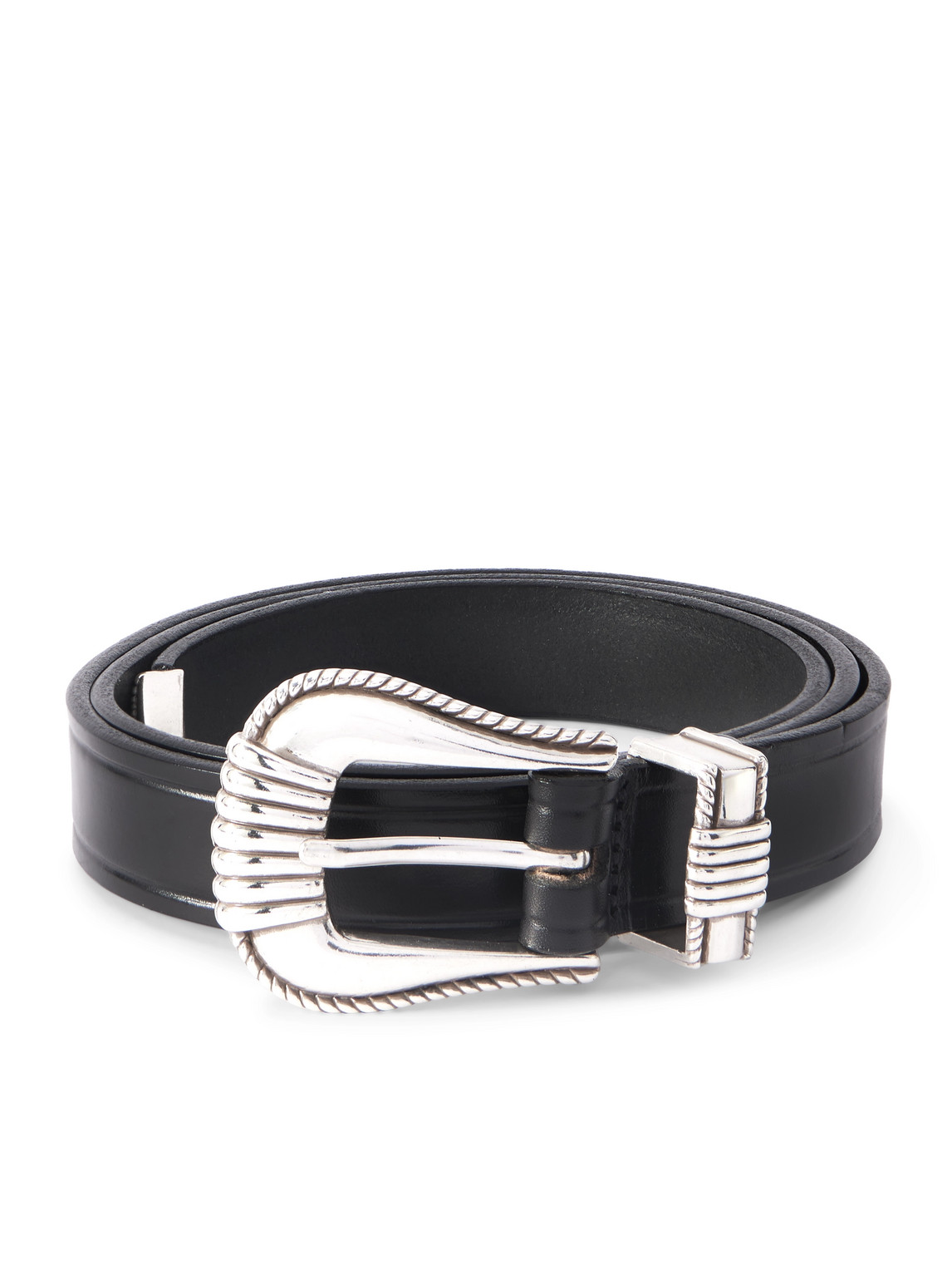 Monitaly Leather Belt In Black