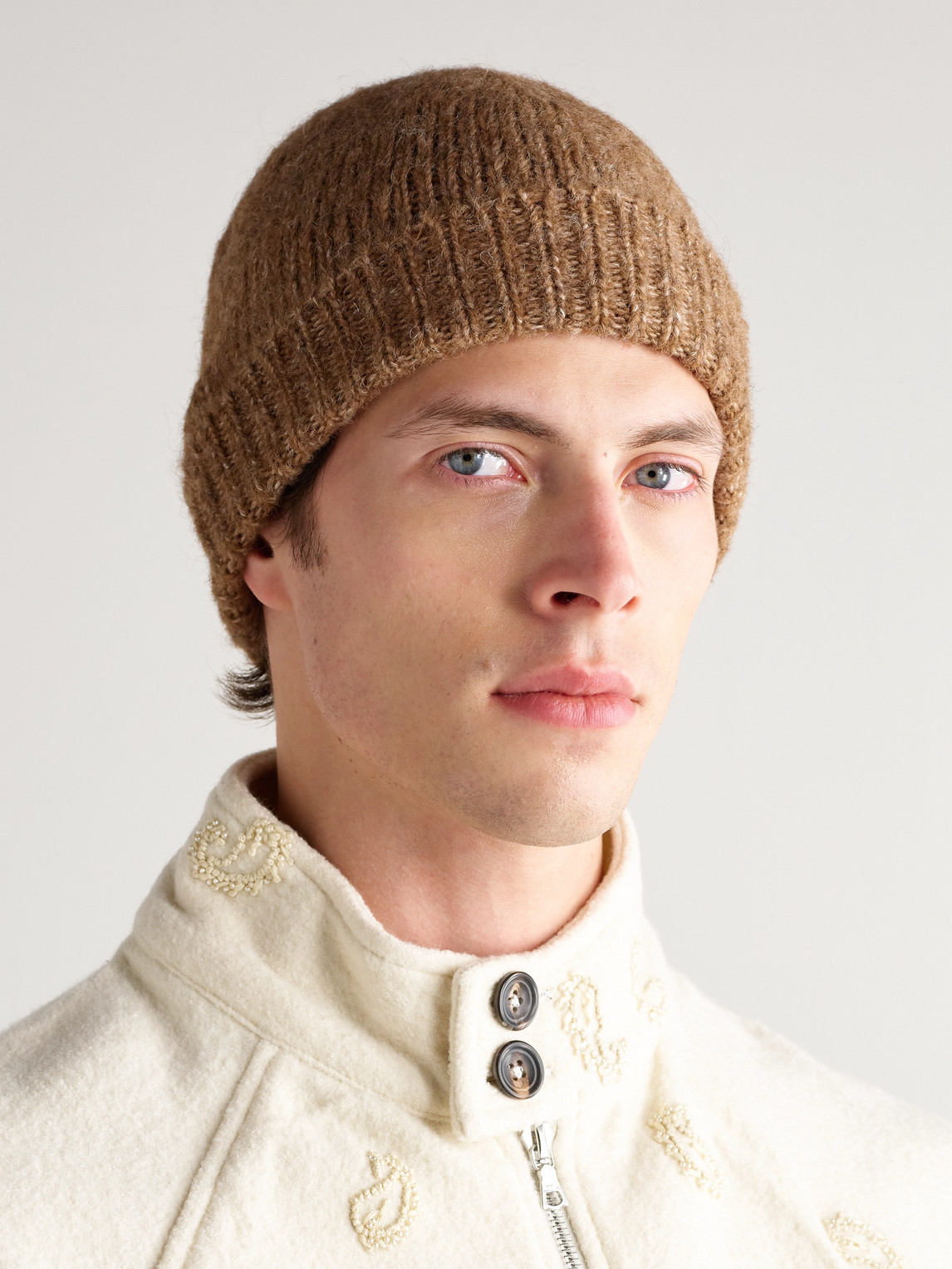 Alpaca and Cotton-Blend Beanie — 2