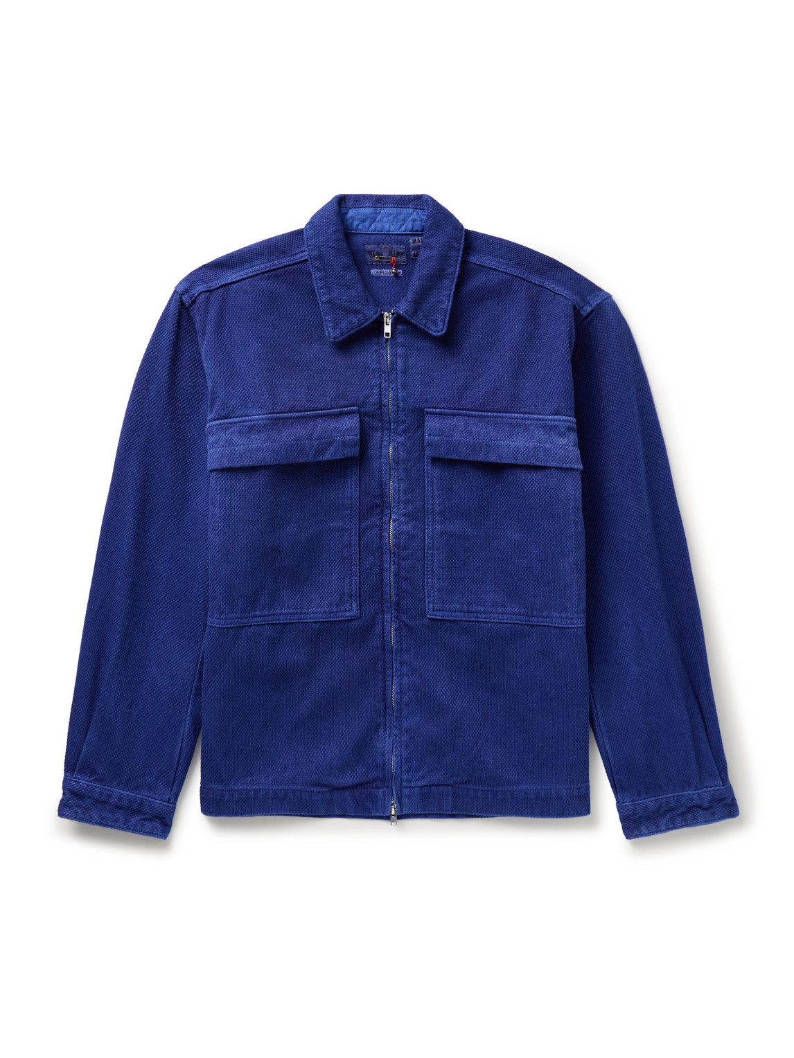 Blue Blue Japan Indigo-dyed Sashiko Cotton Jacket In Blue