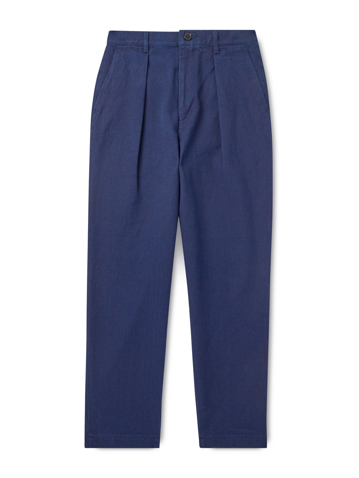 Blue Blue Japan Straight-leg Sashiko Cotton Trousers In Blue