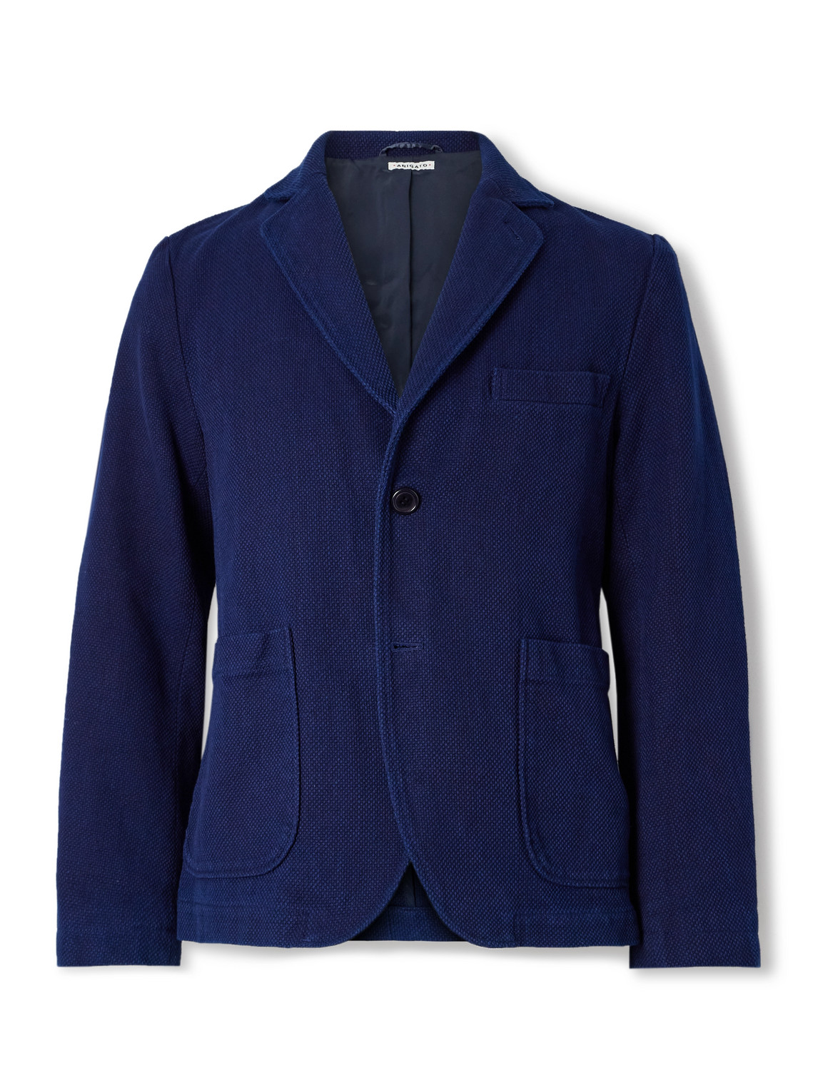 Blue Blue Japan Sashiko Cotton-piqué Suit Jacket In Blue