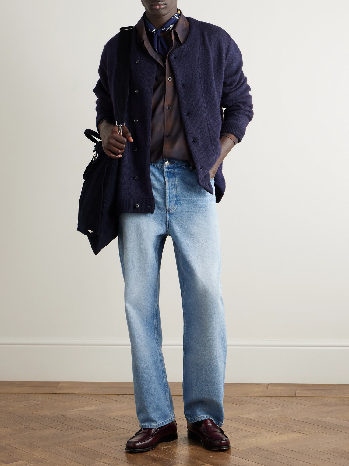 Intarsia Wool Blend Cardigan | 블루블루재팬 | FETCHING