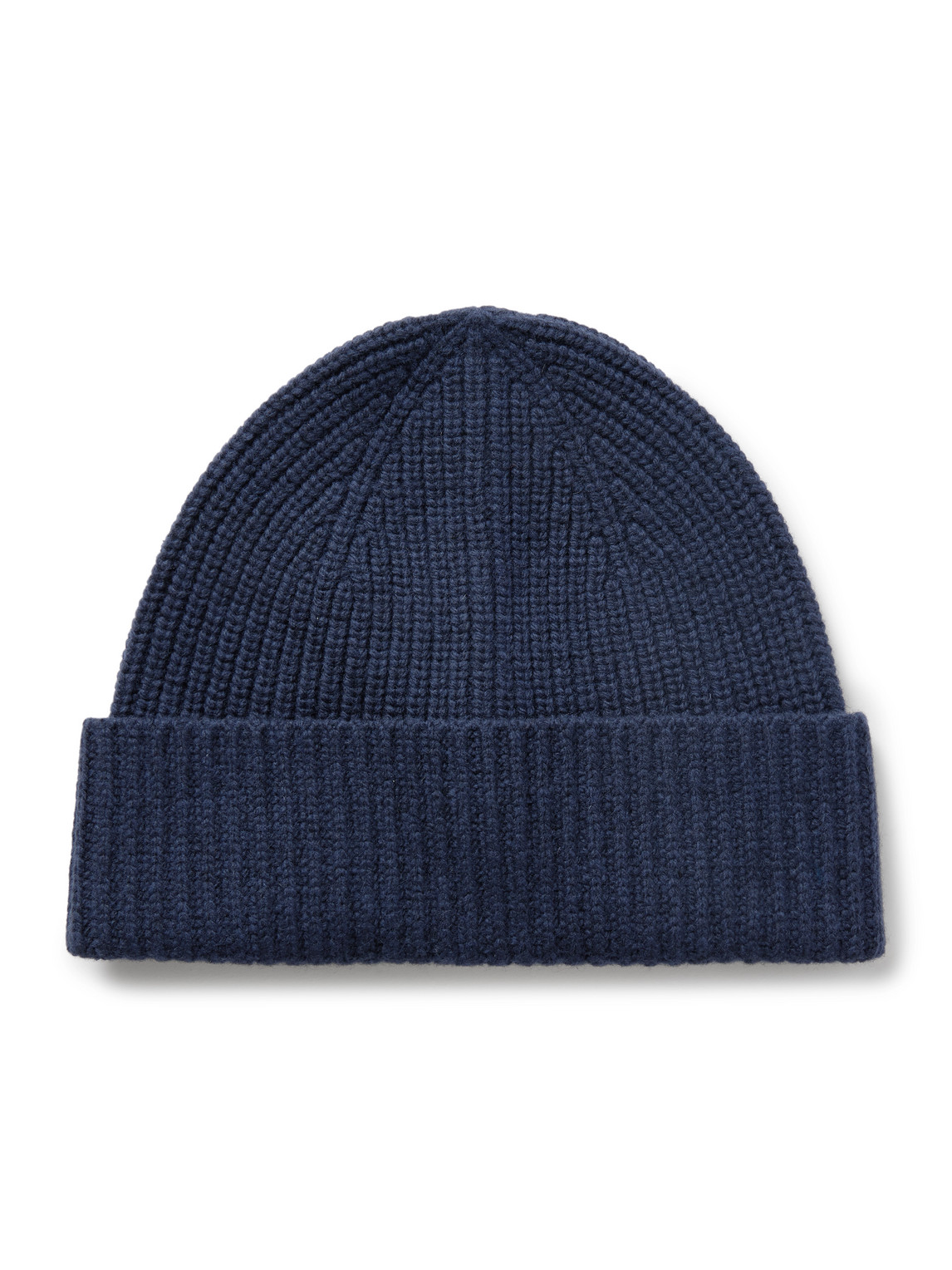Blue Blue Japan Ribbed Wool And Cashmere-blend Beanie In Blue
