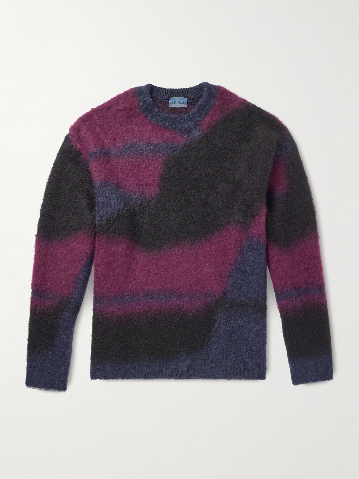 Blue Blue Japan Dégradé Brushed Jacquard-knit Sweater In Multi