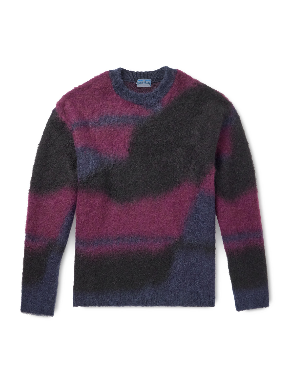 Blue Blue Japan Dégradé Brushed Jacquard-knit Sweater In Multi