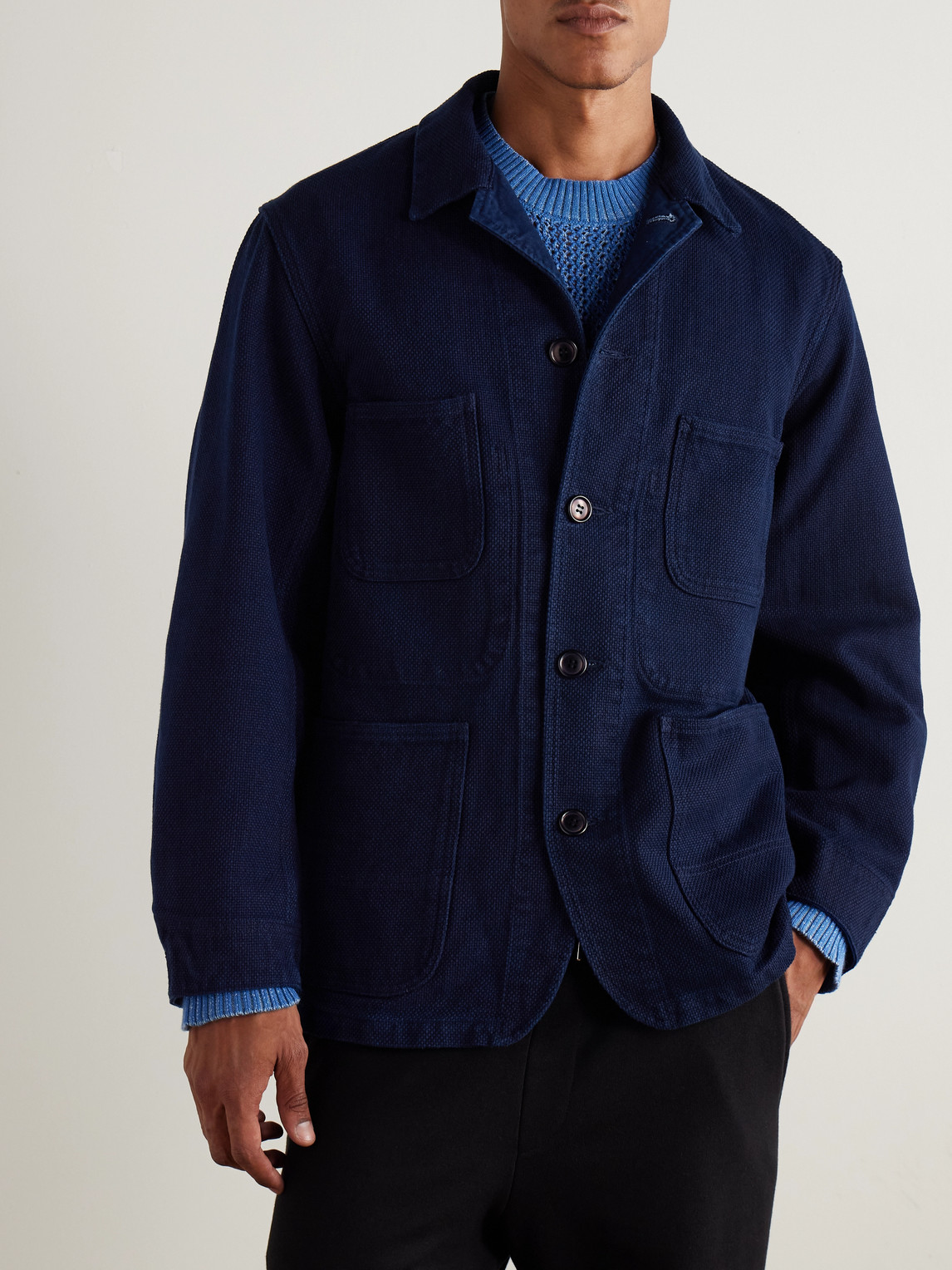 Sashiko Cotton Jacket |  | FETCHING