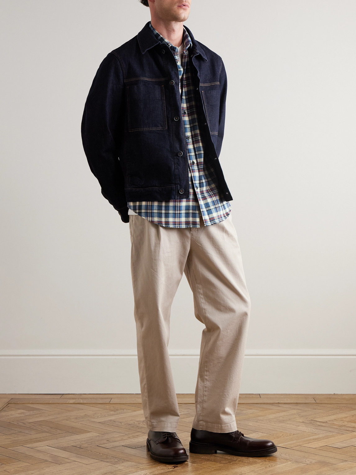 Checked Brushed-Cotton Shirt — 2