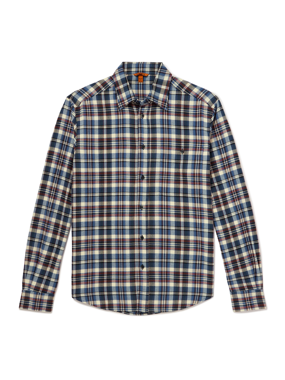 Checked Brushed-Cotton Shirt