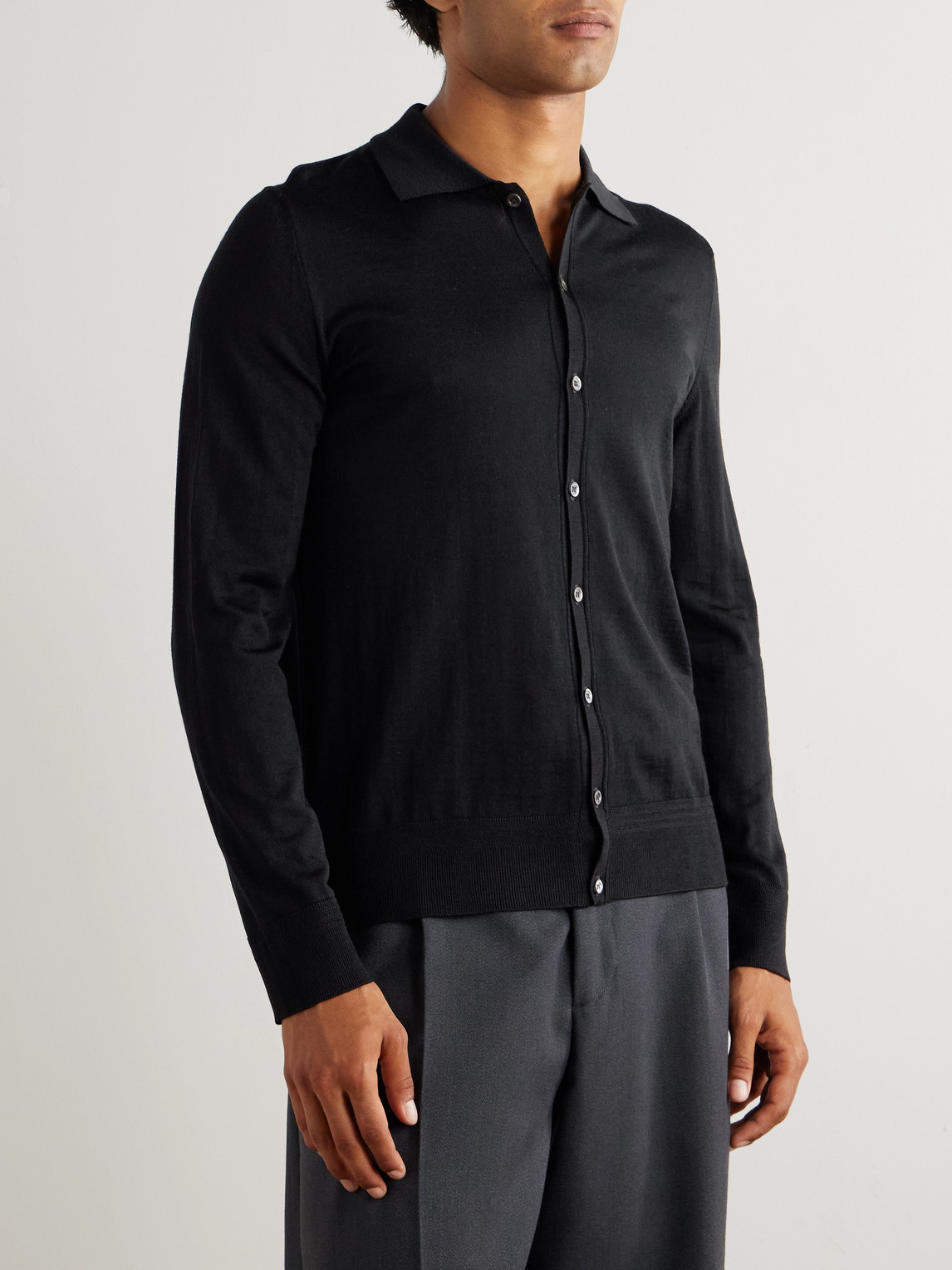 Barena Venezia Merino Wool Cardigan In Black