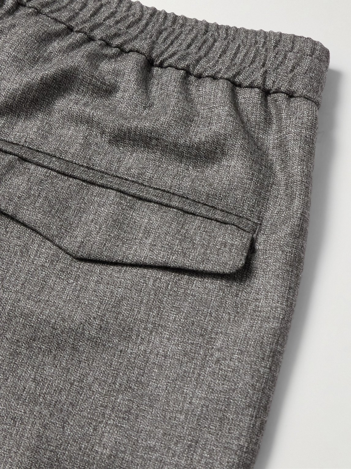 Barena Venezia Straight-leg Virgin Wool Drawstring Trousers In Brown