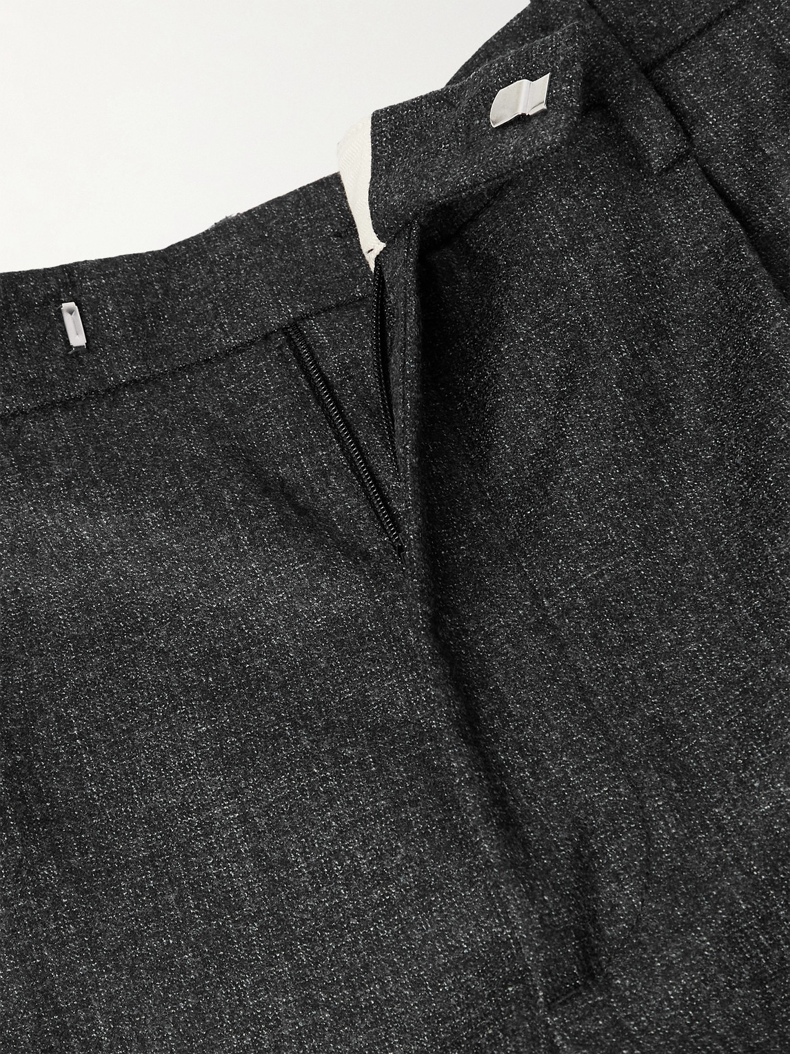 Barena Venezia Masco Slim-fit Straight-leg Pleated Virgin Wool Trousers In Gray