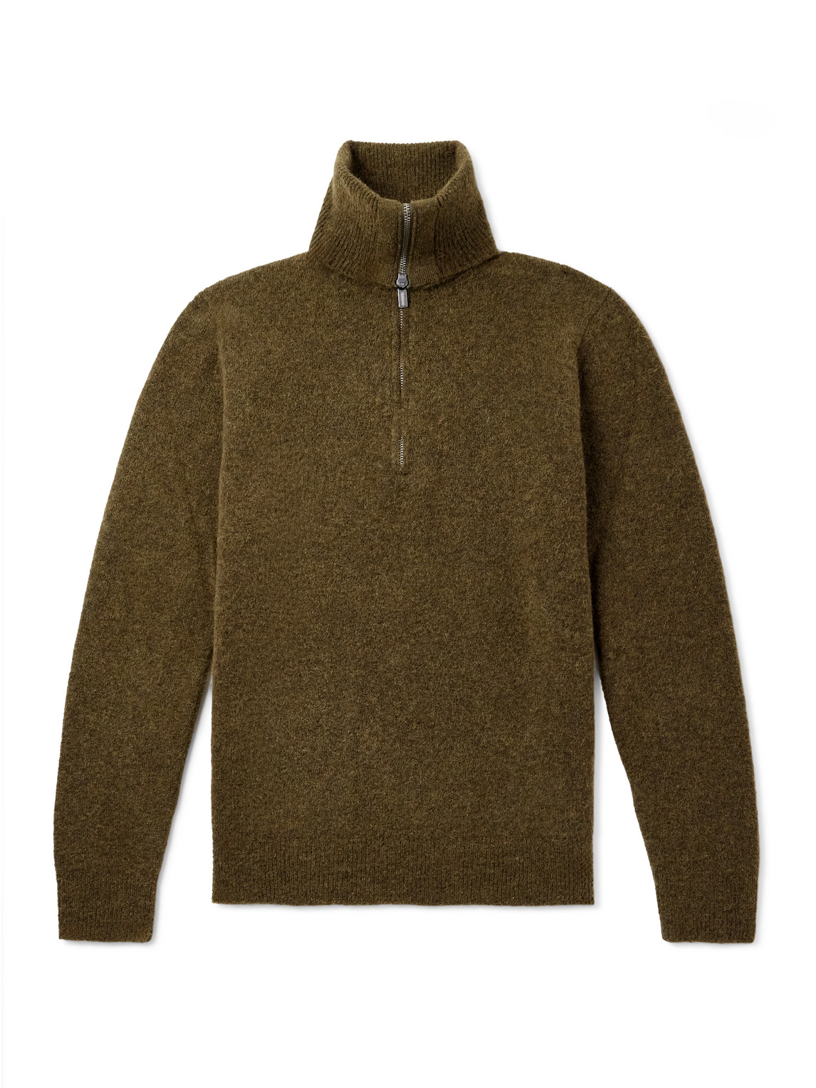 Barena Venezia Alpaca-blend Half-zip Sweater In Green