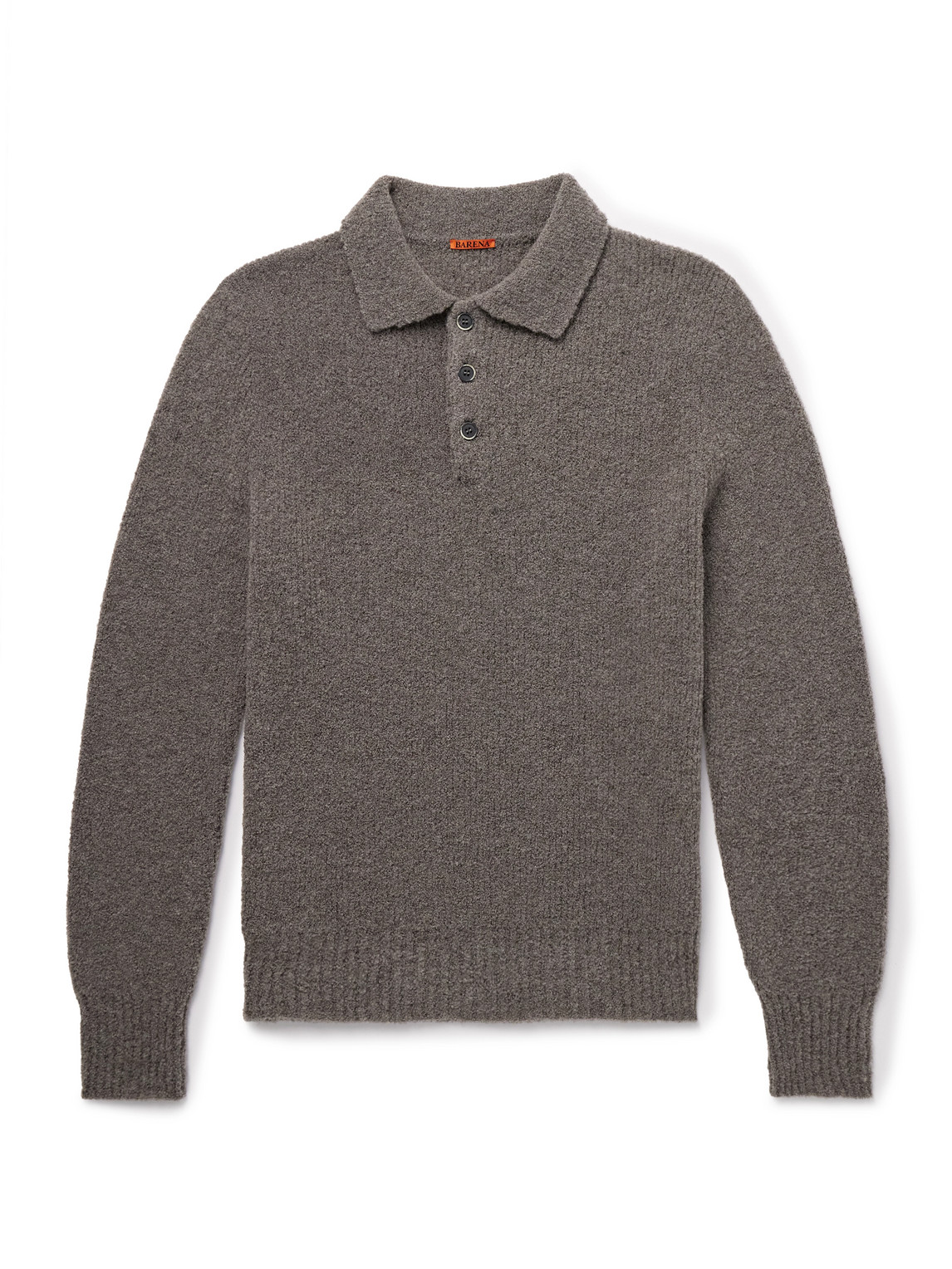 Wool-Blend Chenille Polo Shirt