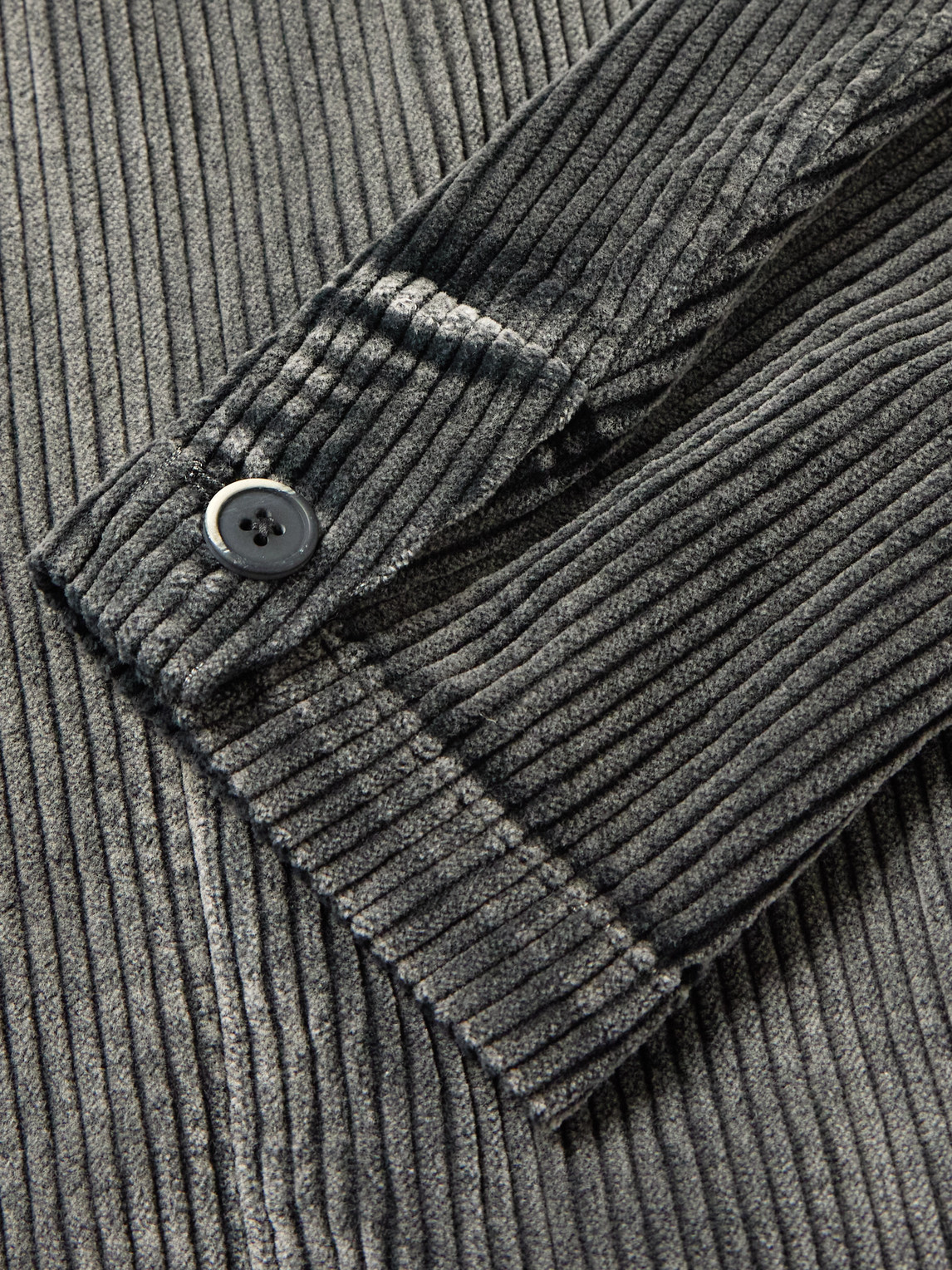 Barena Venezia Garment-dyed Cotton-corduroy Overshirt In Gray