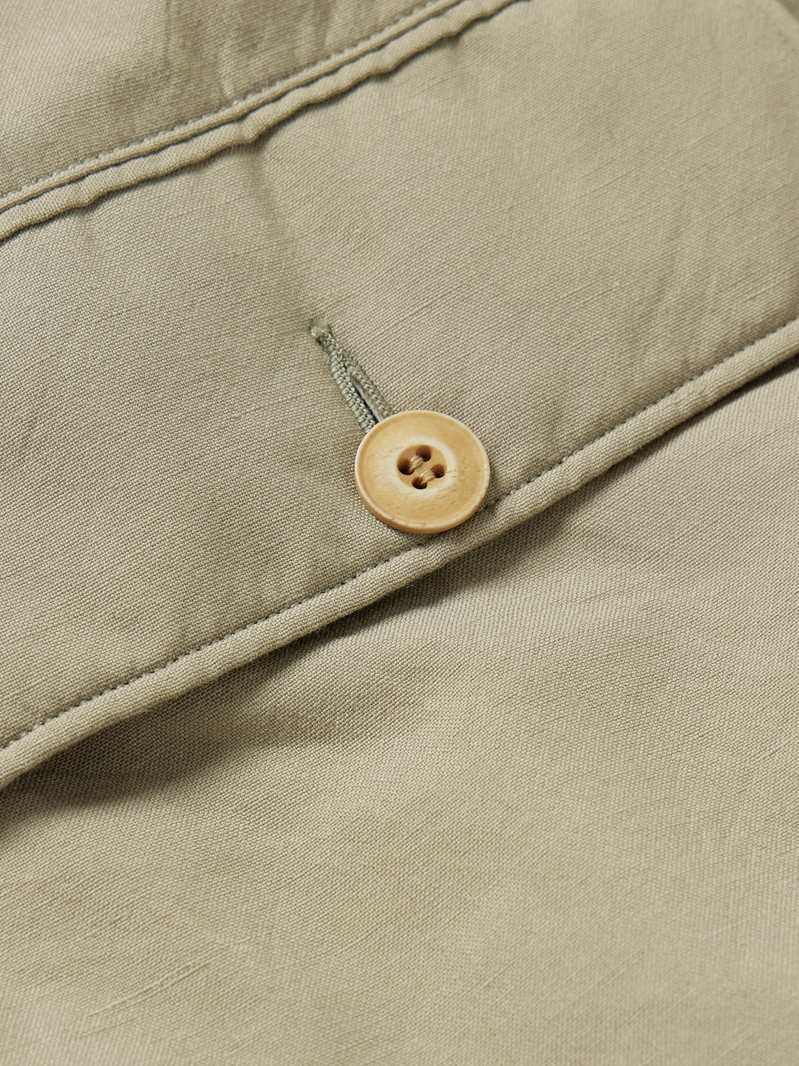 Visvim Winslow Padded Wool And Linen-blend Down Coat In Neutral