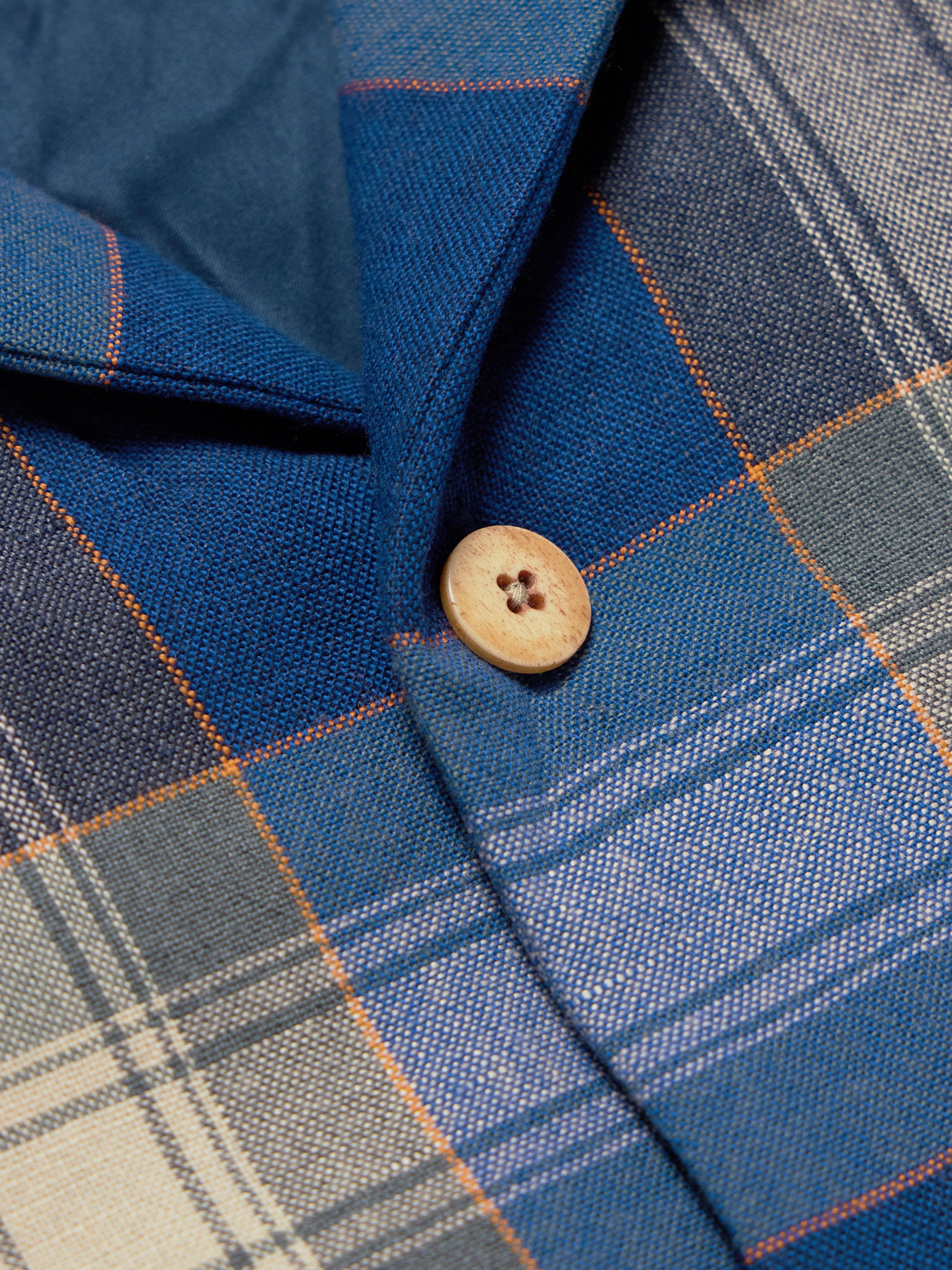 Visvim Keesey Checked Wool And Linen-blend Flannel Down Jacket In Blue