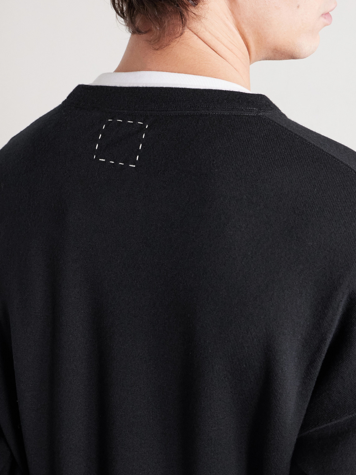 Visvim Jumbo Wool-jersey Sweatshirt In Black