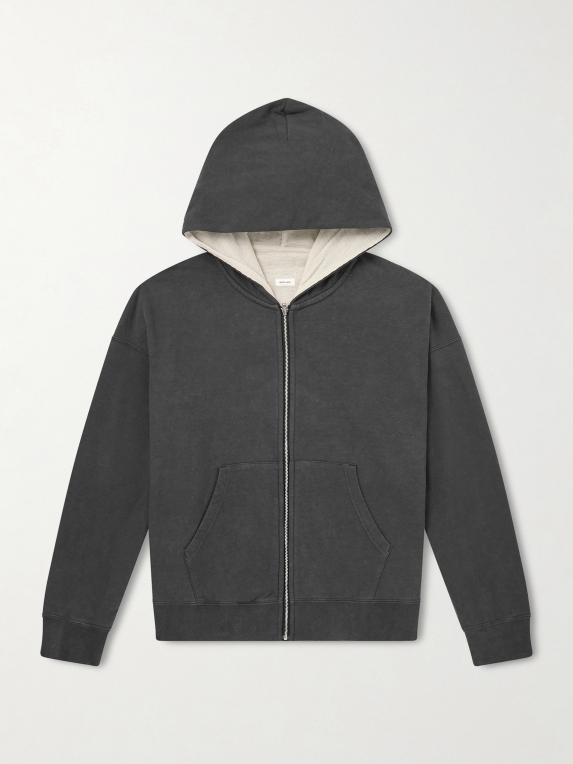 Visvim Jumbo Cotton-jersey Zip-up Hoodie In Gray