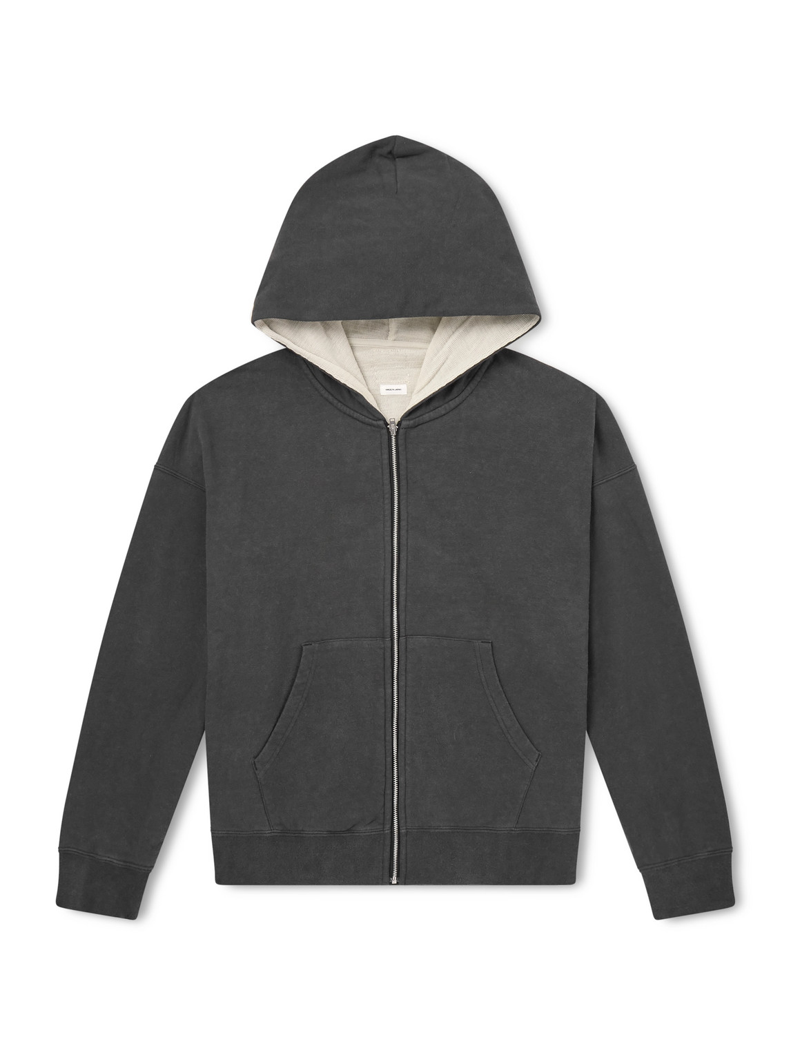 Visvim Jumbo Cotton-jersey Zip-up Hoodie In Gray