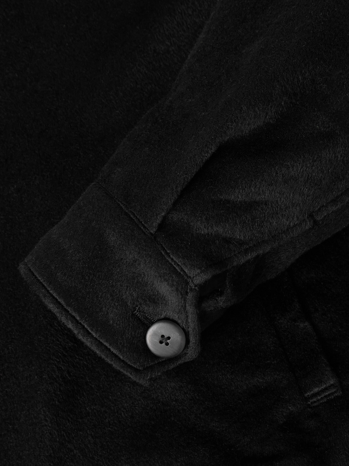 Visvim Norad Embroidered Brushed-silk Blouson Jacket In Black