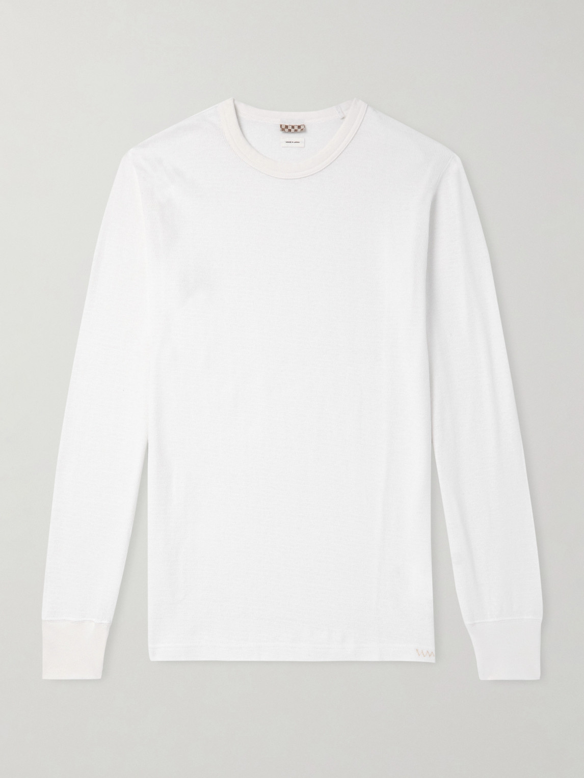 Visvim Sublig Thermal Cotton And Cashmere-blend T-shirt In White