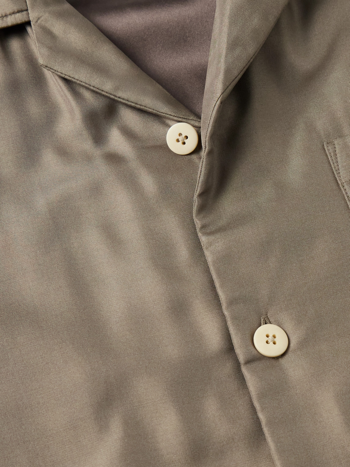 Visvim Keesey Convertible-collar Padded Silk-twill Shirt Jacket In Neutral