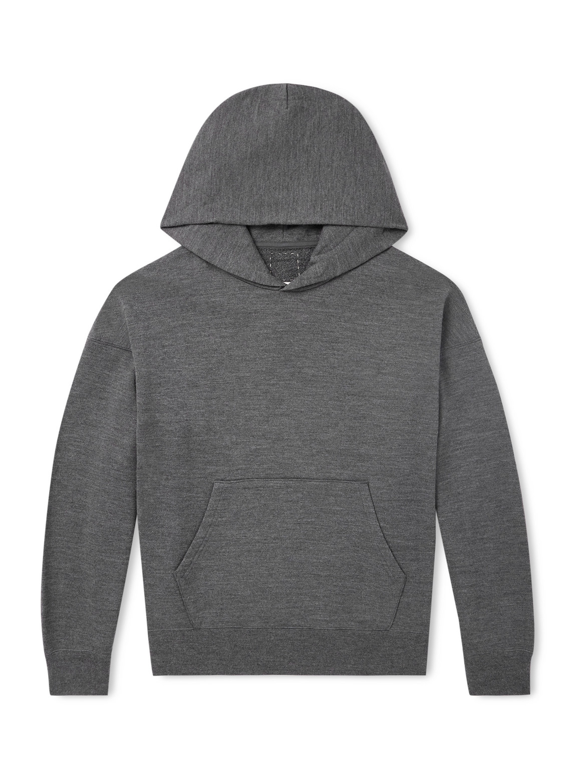 Visvim Jumbo Wool Hoodie In Gray