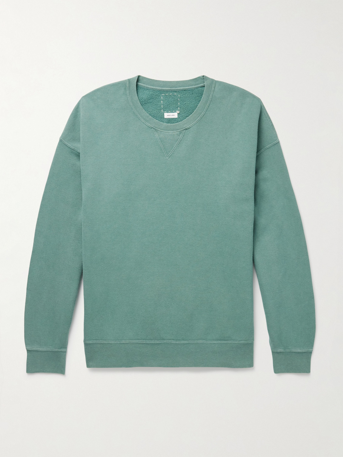 Visvim Jumbo Sb Cotton-jersey Sweatshirt In Green