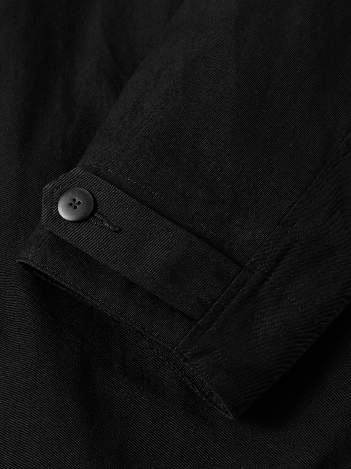 Visvim Balmat Wool And Linen-blend Twill Coat In Black