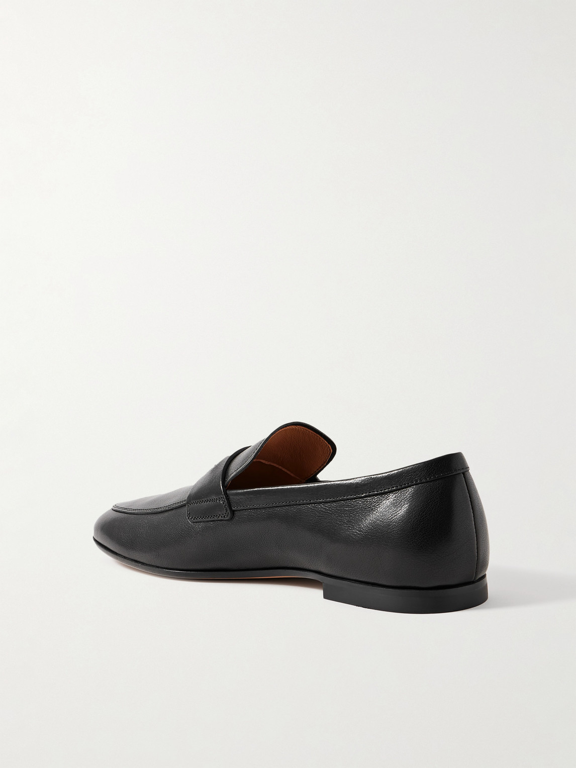Tod's Logo-embellished Glossed Full-grain Leather Penny Loafers In Black