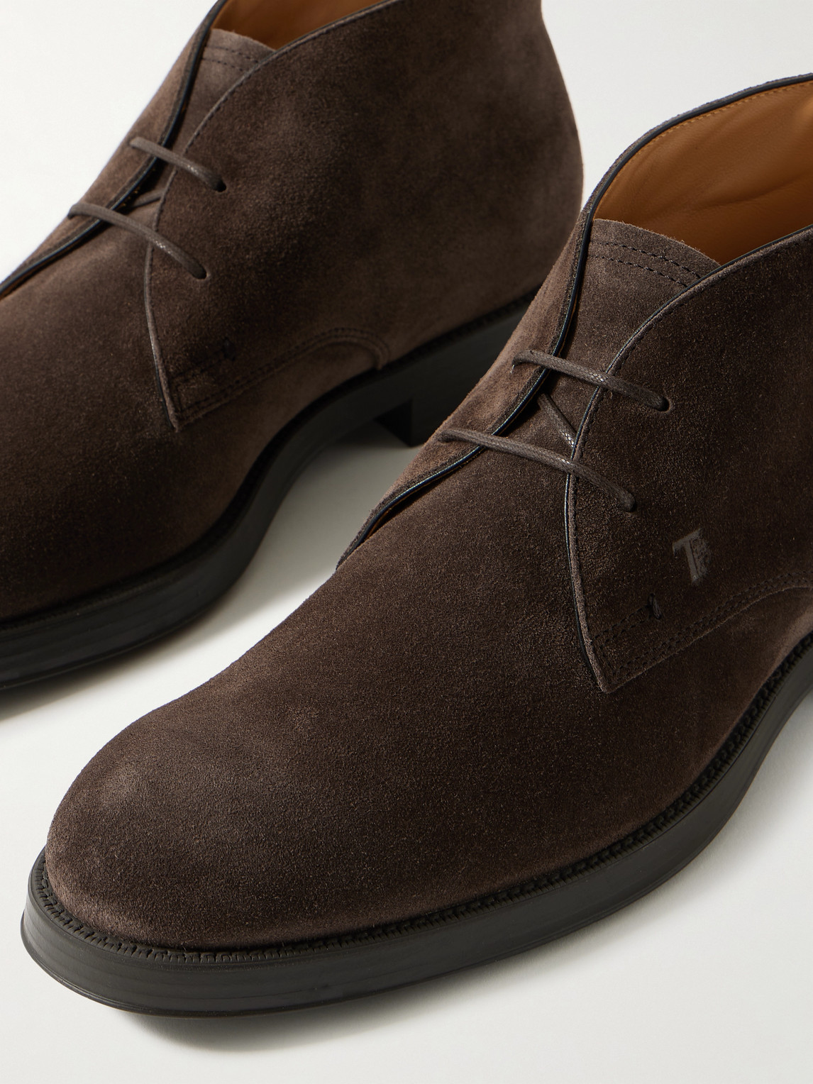 Tod's Logo-debossed Suede Desert Boots